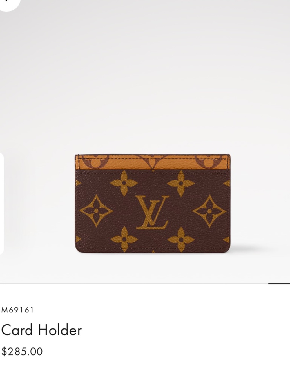 Louis Vuitton Monogram Reverse Card Holder - Tan/Brown